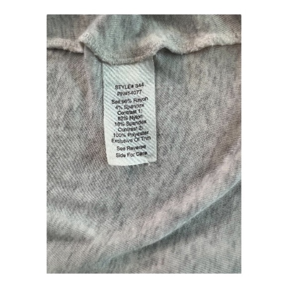 π EUC CABI Dream Waterfall Gray Oatmeal Cardigan w/ Chiffon Trim | Sz S - Picture 8 of 9